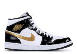 Air Jordan 1 Mid Patent SE ‘Black Gold’