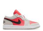 Wmns Air Jordan 1 Low ‘Light Iron Ore Siren Red’