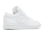 Wmns Air Jordan 1 Low ‘Triple White Quilted’